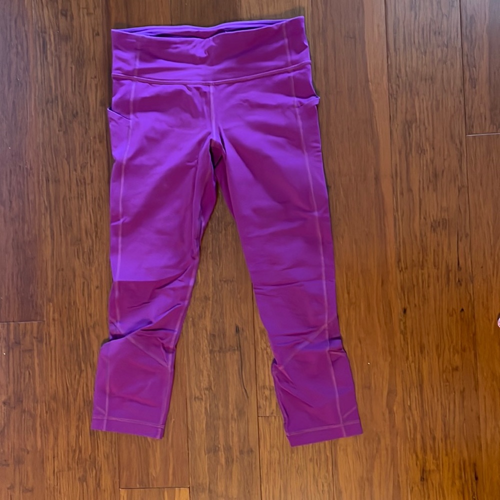 Pink cropped Lululemon pink leggings